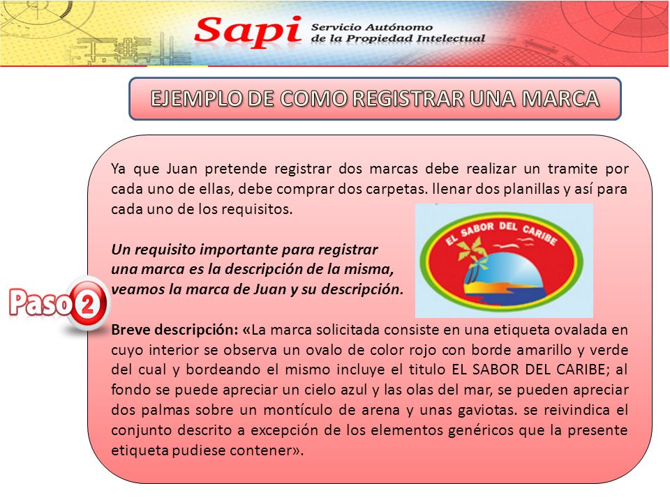 EJEMPLO DE COMO REGISTRAR UNA MARCA