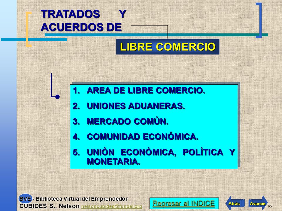 TRATADOS Y ACUERDOS DE LIBRE COMERCIO AREA DE LIBRE COMERCIO.