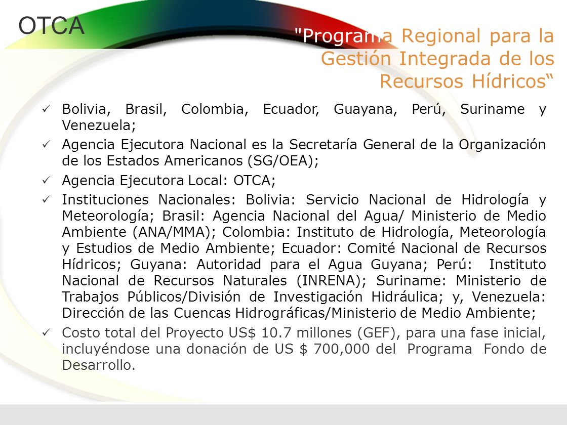 Programa Regional para la Gestión Integrada de los Recursos Hídricos