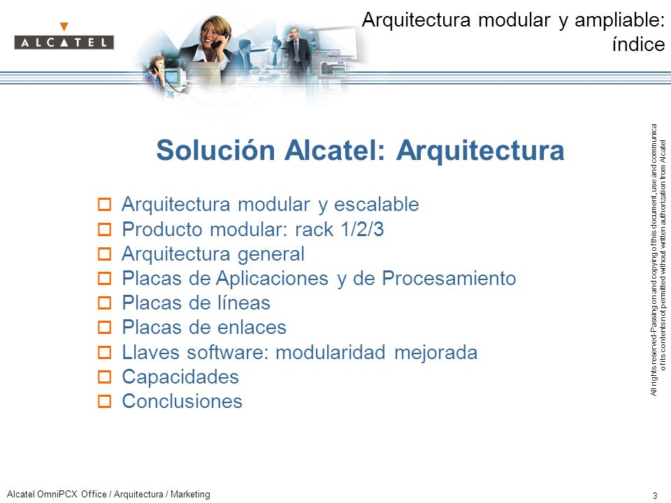 Arquitectura modular y ampliable: índice