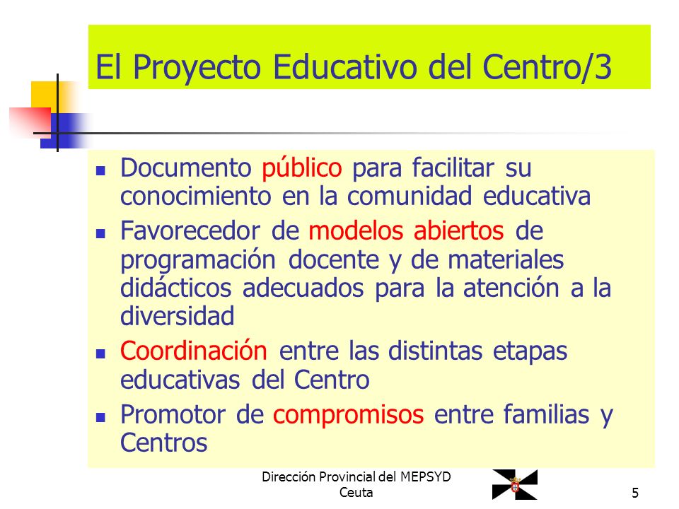El Proyecto Educativo del Centro/3