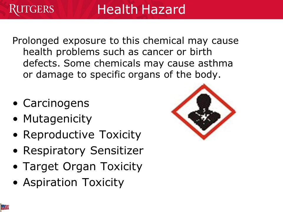 Health Hazard Carcinogens Mutagenicity Reproductive Toxicity