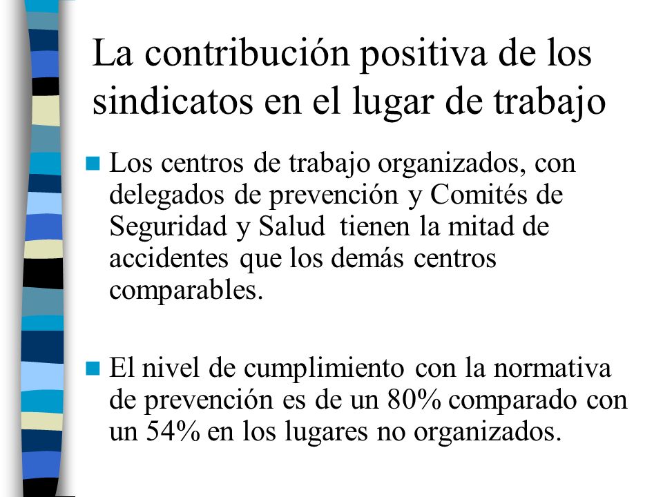 La contribución positiva de los sindicatos en el lugar de trabajo