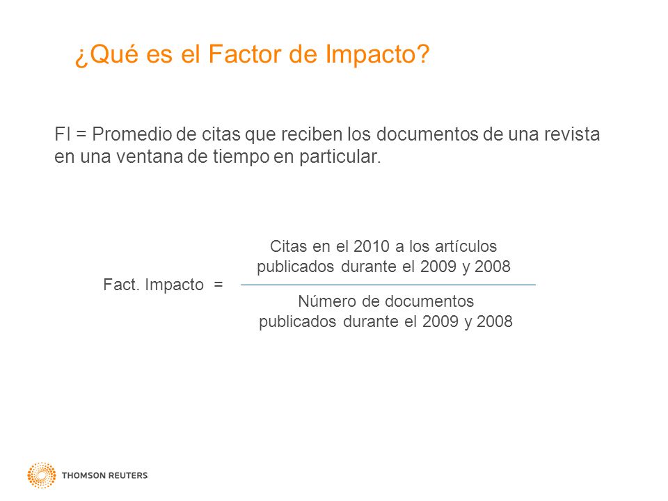 ¿Qué es el Factor de Impacto