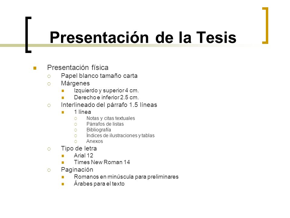 Presentación de la Tesis