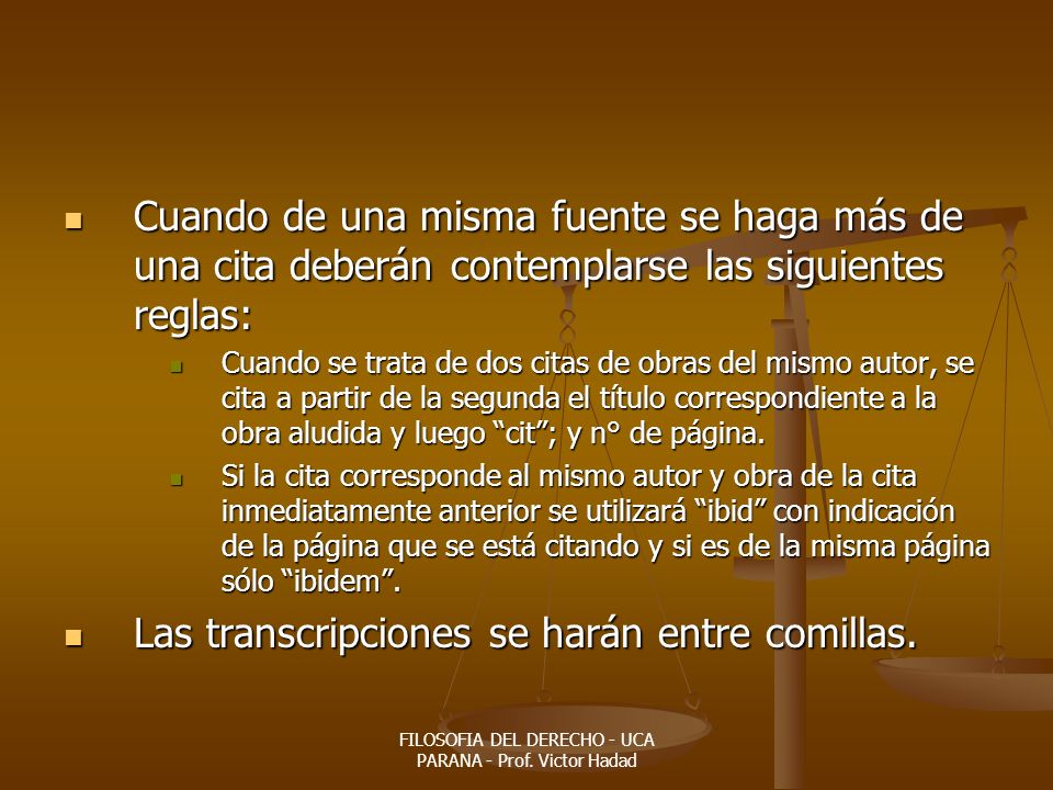 FILOSOFIA DEL DERECHO - UCA PARANA - Prof. Victor Hadad
