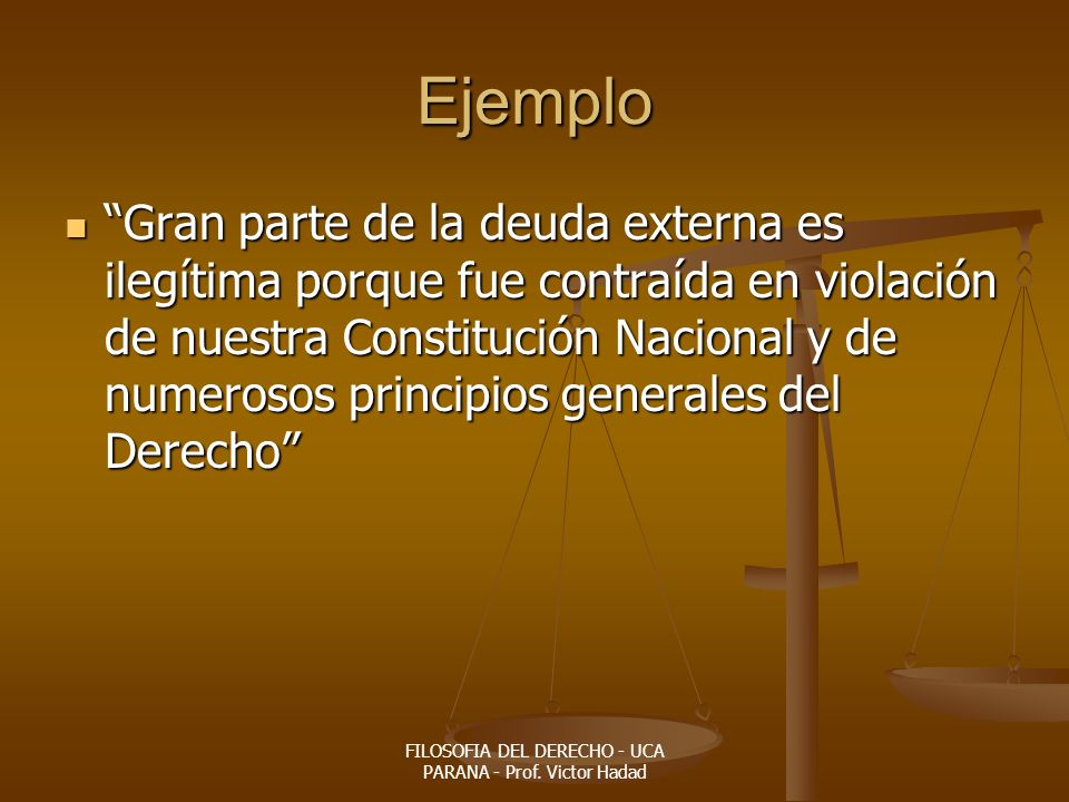 FILOSOFIA DEL DERECHO - UCA PARANA - Prof. Victor Hadad