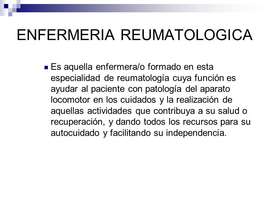 ENFERMERIA REUMATOLOGICA