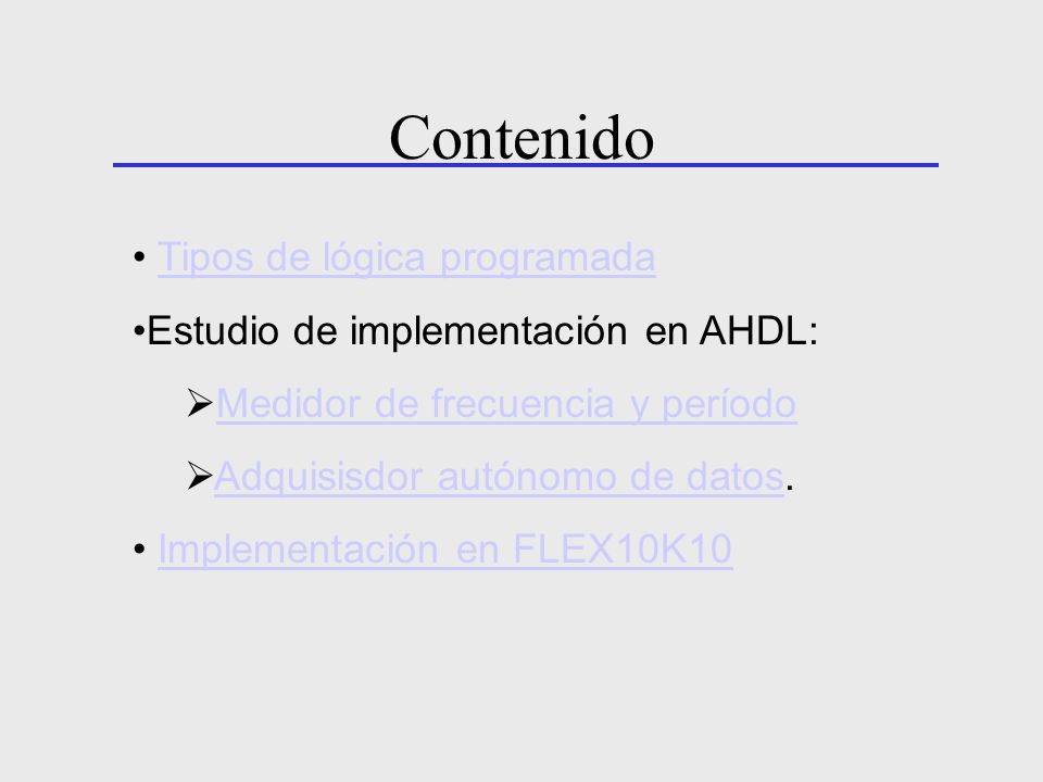 Contenido Tipos de lógica programada