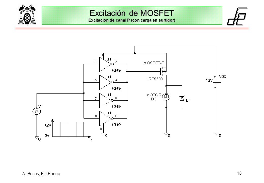 Excitación de MOSFET Excitación de canal P (con carga en surtidor)