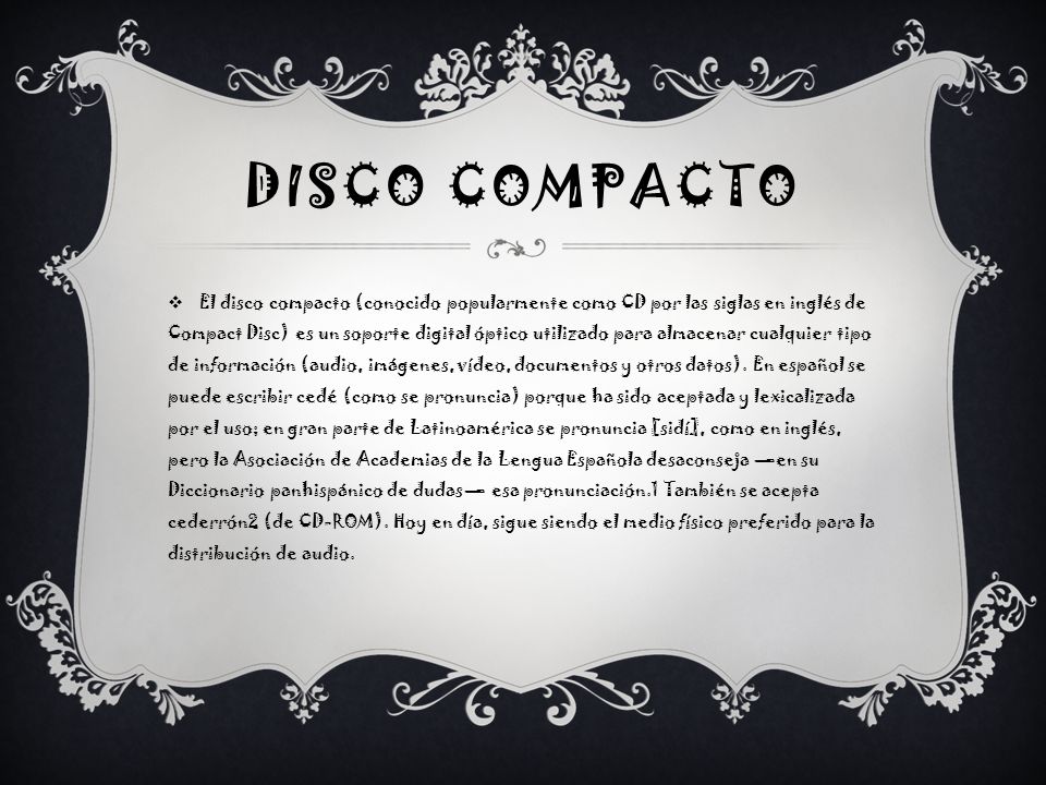 DISCO COMPACTO