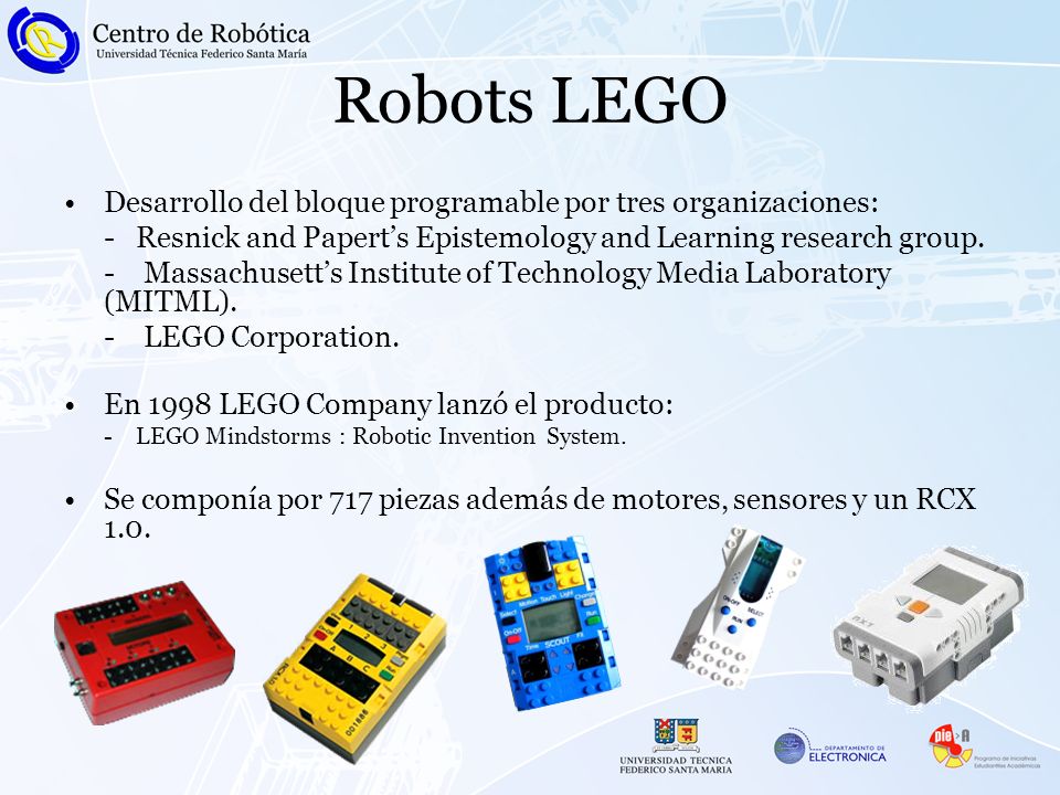 Robots LEGO Desarrollo del bloque programable por tres organizaciones: