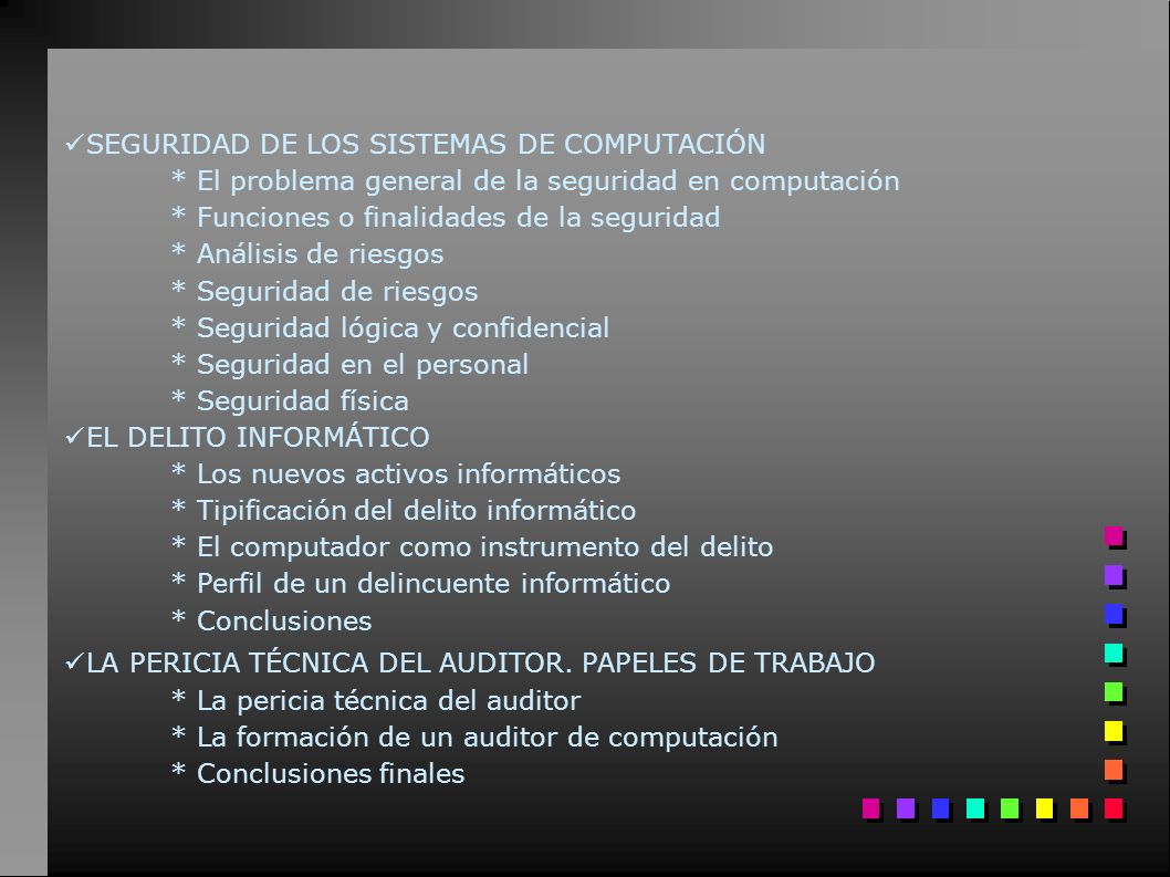 SEGURIDAD DE LOS SISTEMAS DE COMPUTACIÓN