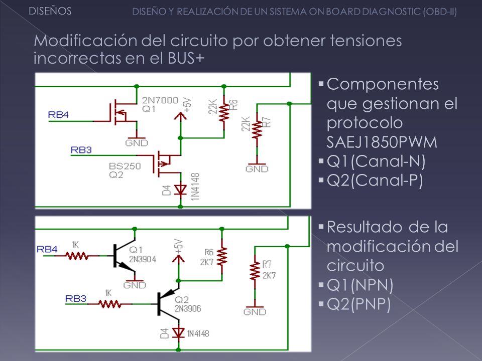 Modificación del circuito por obtener tensiones incorrectas en el BUS+