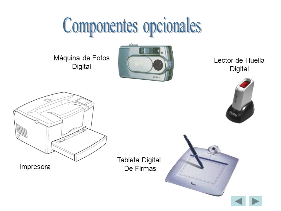 Componentes opcionales