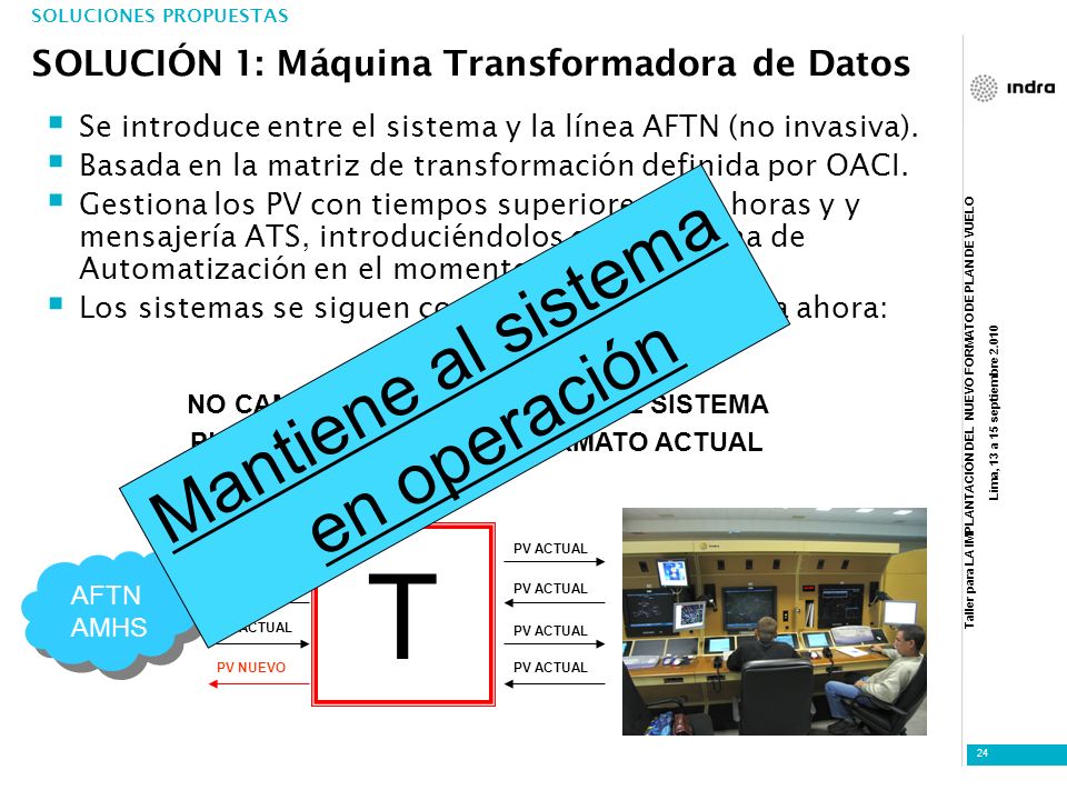 NO CAMBIOS: SOLO LLEGAN AL SISTEMA PLANES DE VUELO CON FORMATO ACTUAL