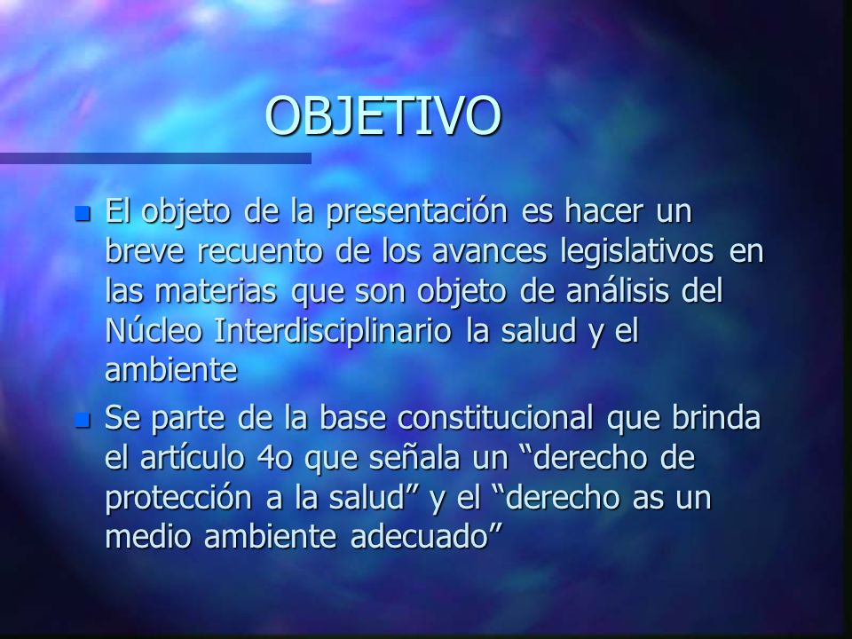 OBJETIVO