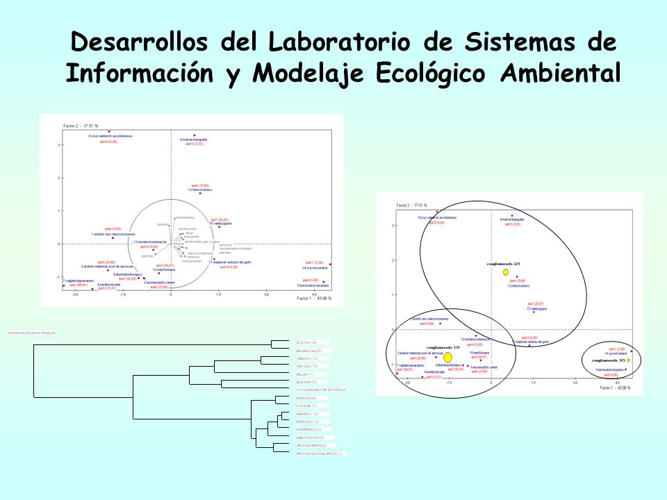 Desarrollos del Laboratorio de Sistemas de Información y Modelaje Ecológico Ambiental
