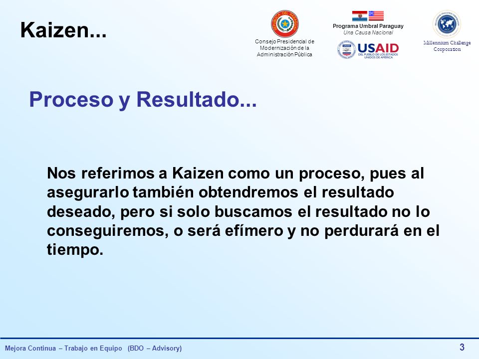 Kaizen... Proceso y Resultado...
