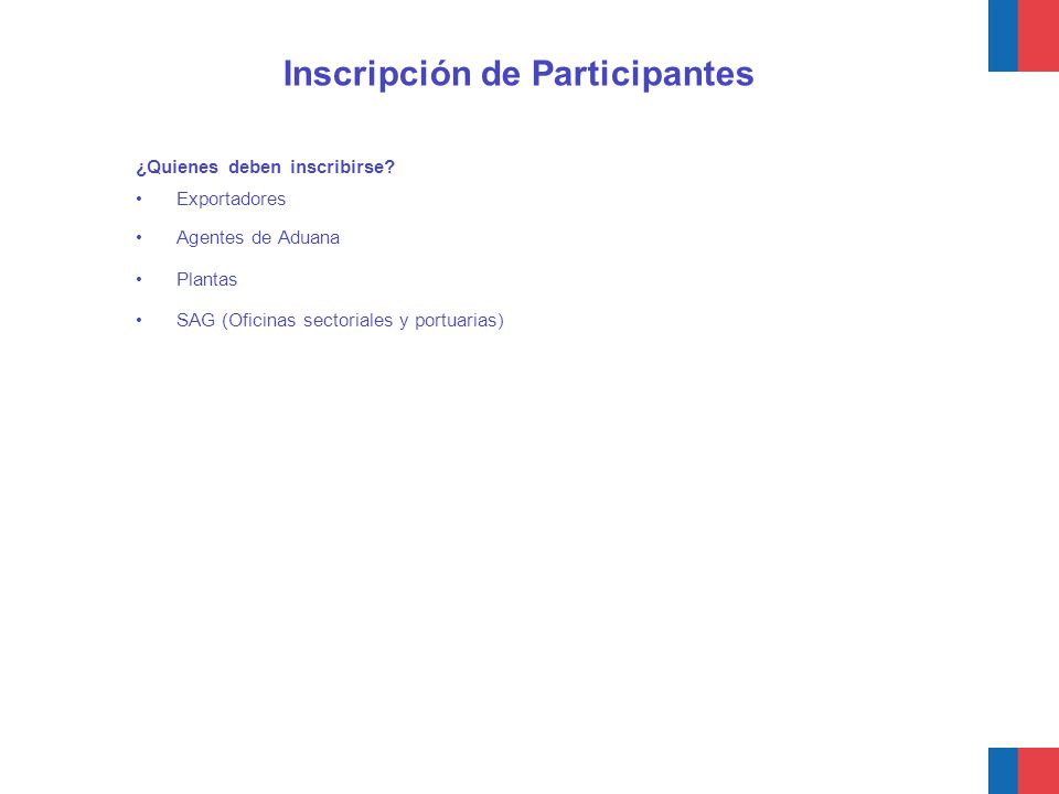 Inscripción de Participantes