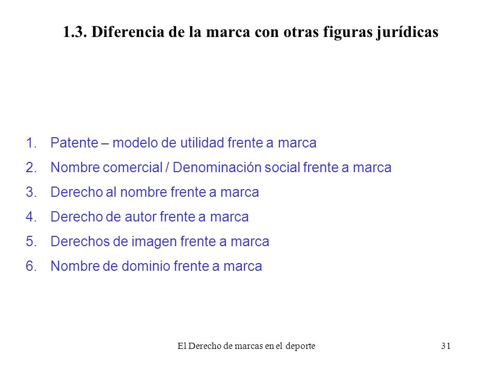 1.3. Diferencia de la marca con otras figuras jurídicas