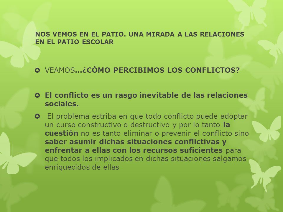 NOS VEMOS EN EL PATIO. UNA MIRADA A LAS RELACIONES EN EL PATIO ESCOLAR