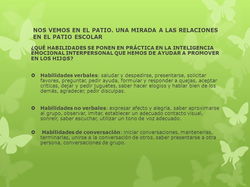 NOS VEMOS EN EL PATIO. UNA MIRADA A LAS RELACIONES EN EL PATIO ESCOLAR
