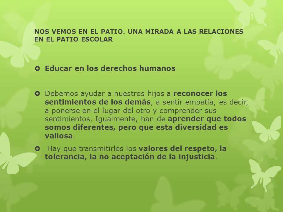 NOS VEMOS EN EL PATIO. UNA MIRADA A LAS RELACIONES EN EL PATIO ESCOLAR