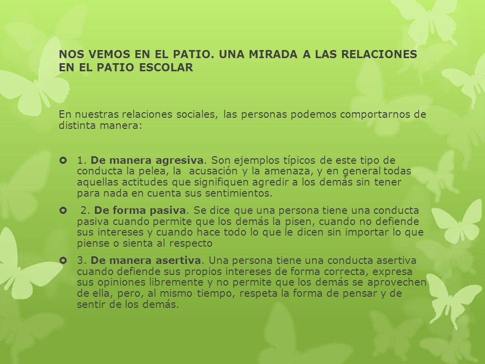 NOS VEMOS EN EL PATIO. UNA MIRADA A LAS RELACIONES EN EL PATIO ESCOLAR