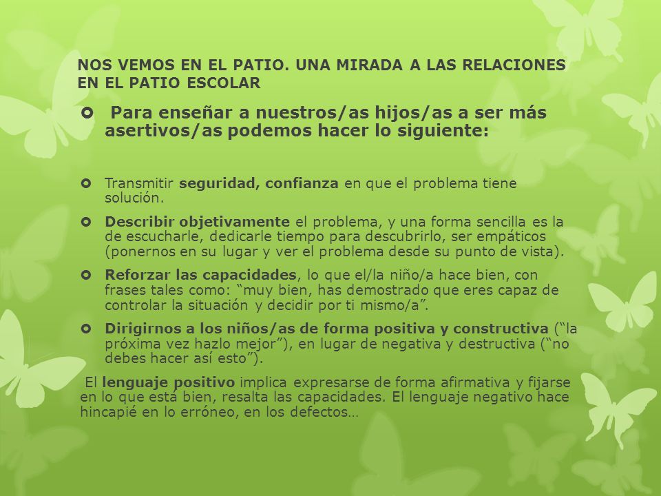 NOS VEMOS EN EL PATIO. UNA MIRADA A LAS RELACIONES EN EL PATIO ESCOLAR