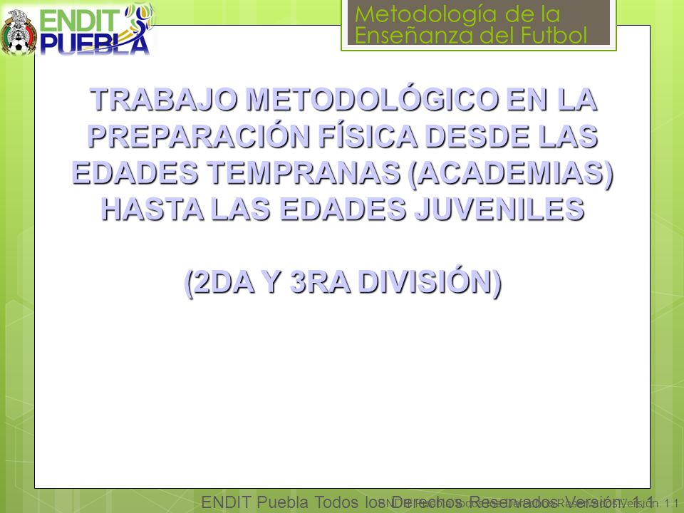 TRABAJO METODOLÓGICO EN LA PREPARACIÓN FÍSICA DESDE LAS EDADES TEMPRANAS (ACADEMIAS) HASTA LAS EDADES JUVENILES (2DA Y 3RA DIVISIÓN)‏