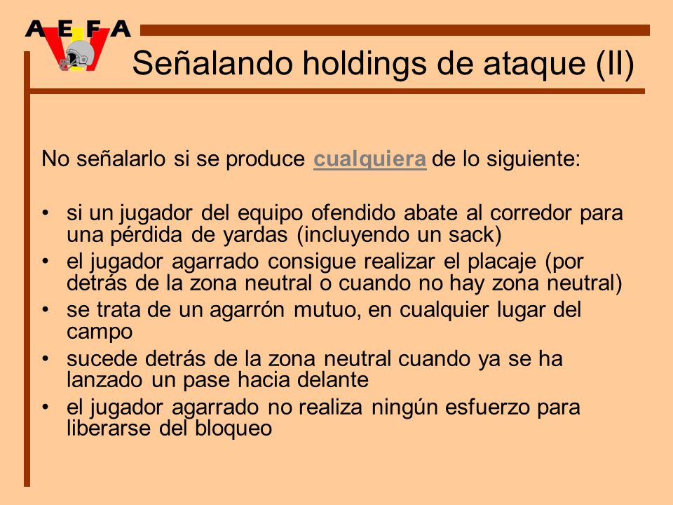Señalando holdings de ataque (II)