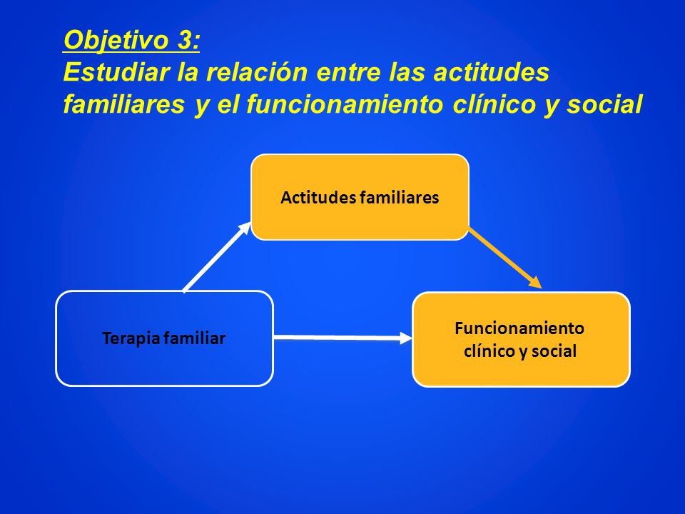 Objetivo 3: Estudiar la relación entre las actitudes familiares y el funcionamiento clínico y social.