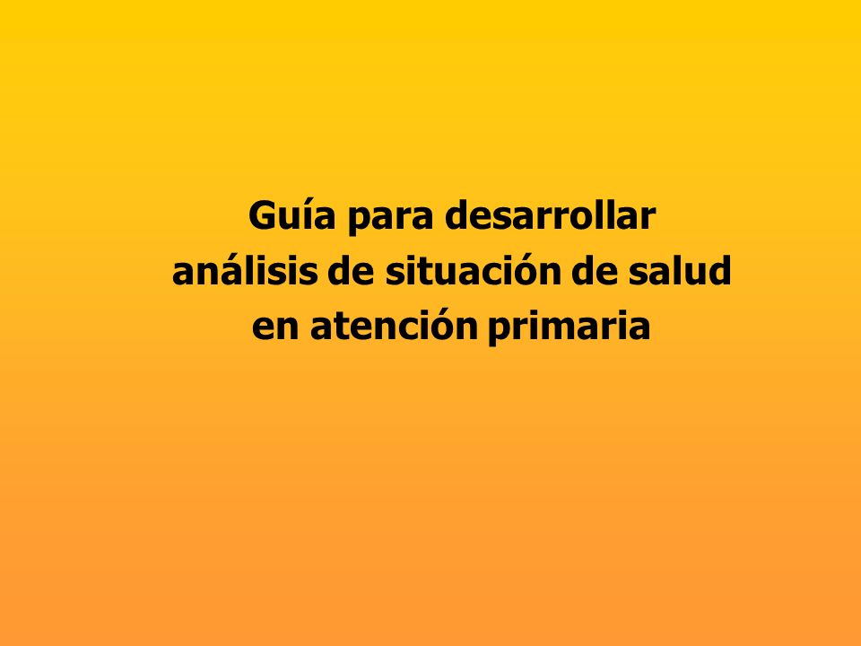 análisis de situación de salud