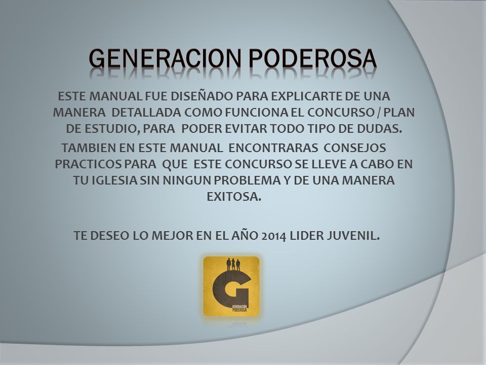 TE DESEO LO MEJOR EN EL AÑO 2014 LIDER JUVENIL.