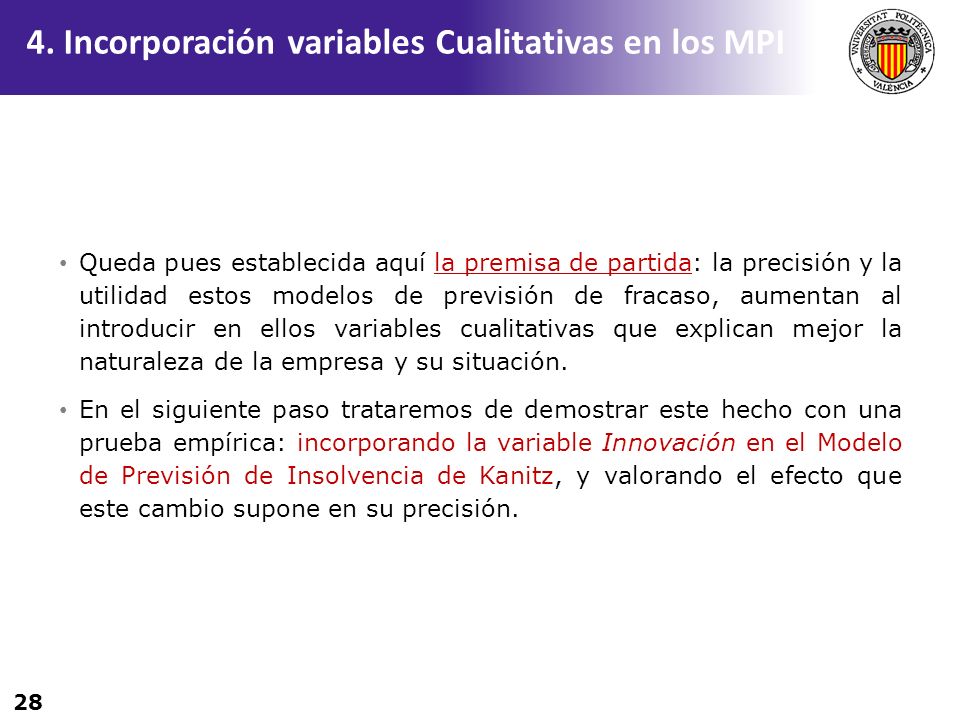 4. Incorporación variables Cualitativas en los MPI