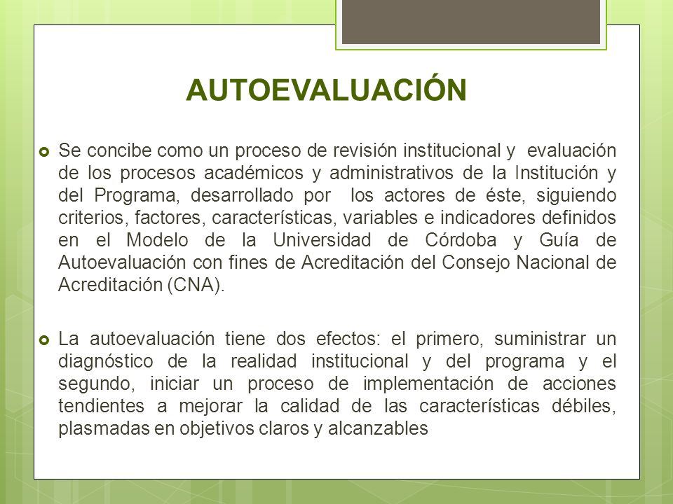 AUTOEVALUACIÓN