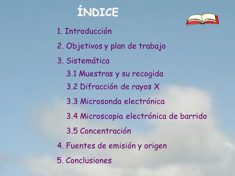 ÍNDICE 1. Introducción 2. Objetivos y plan de trabajo 3. Sistemática