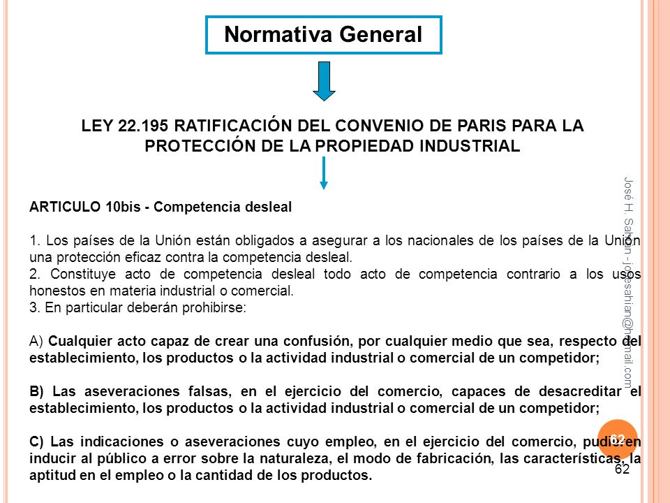 Normativa General LEY RATIFICACIÓN DEL CONVENIO DE PARIS PARA LA PROTECCIÓN DE LA PROPIEDAD INDUSTRIAL.