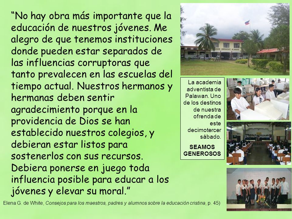 No hay obra más importante que la educación de nuestros jóvenes