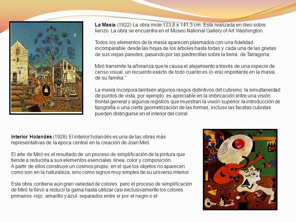 La Masía (1922) La obra mide 123,8 x 141,3 cm