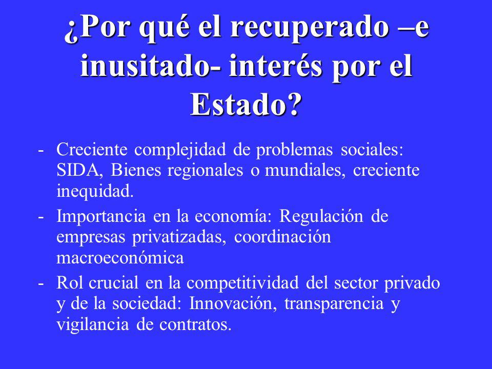 ¿Por qué el recuperado –e inusitado- interés por el Estado