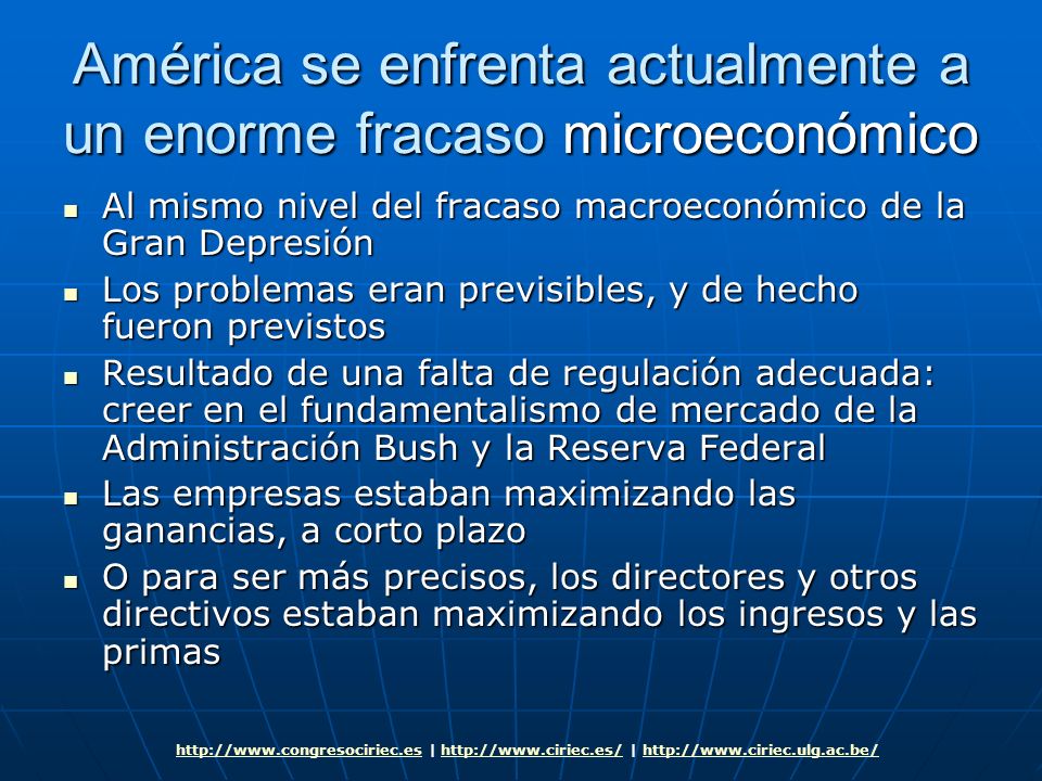 América se enfrenta actualmente a un enorme fracaso microeconómico