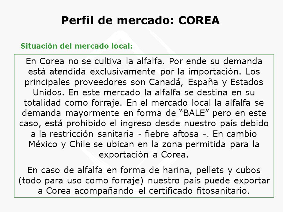Perfil de mercado: COREA