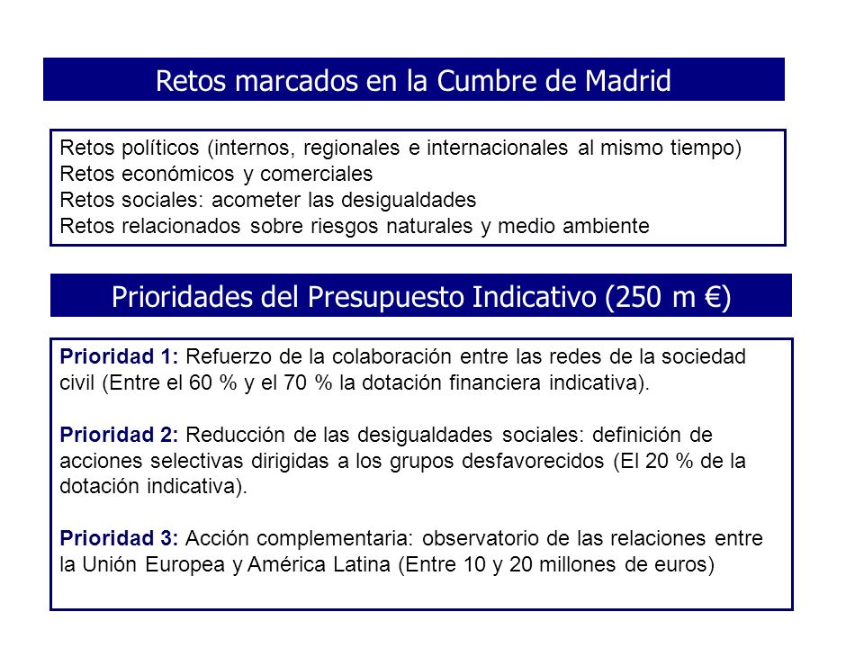 Retos marcados en la Cumbre de Madrid