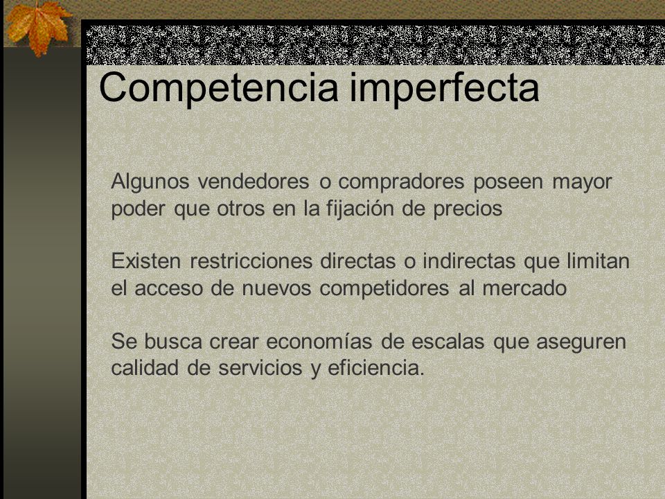 Competencia imperfecta