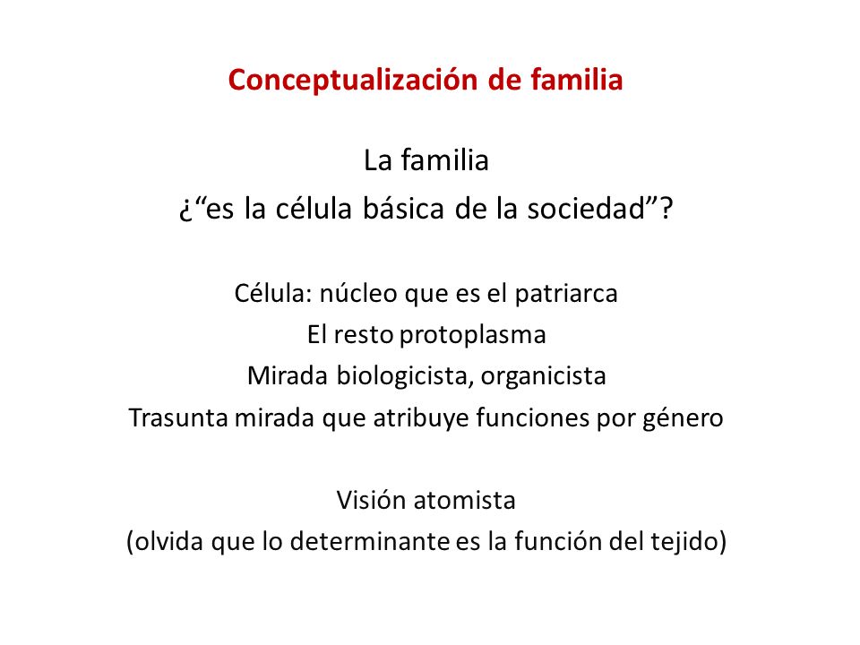 Conceptualización de familia