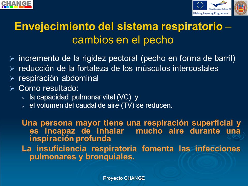 Envejecimiento del sistema respiratorio – cambios en el pecho