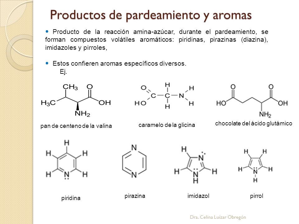 Productos de pardeamiento y aromas