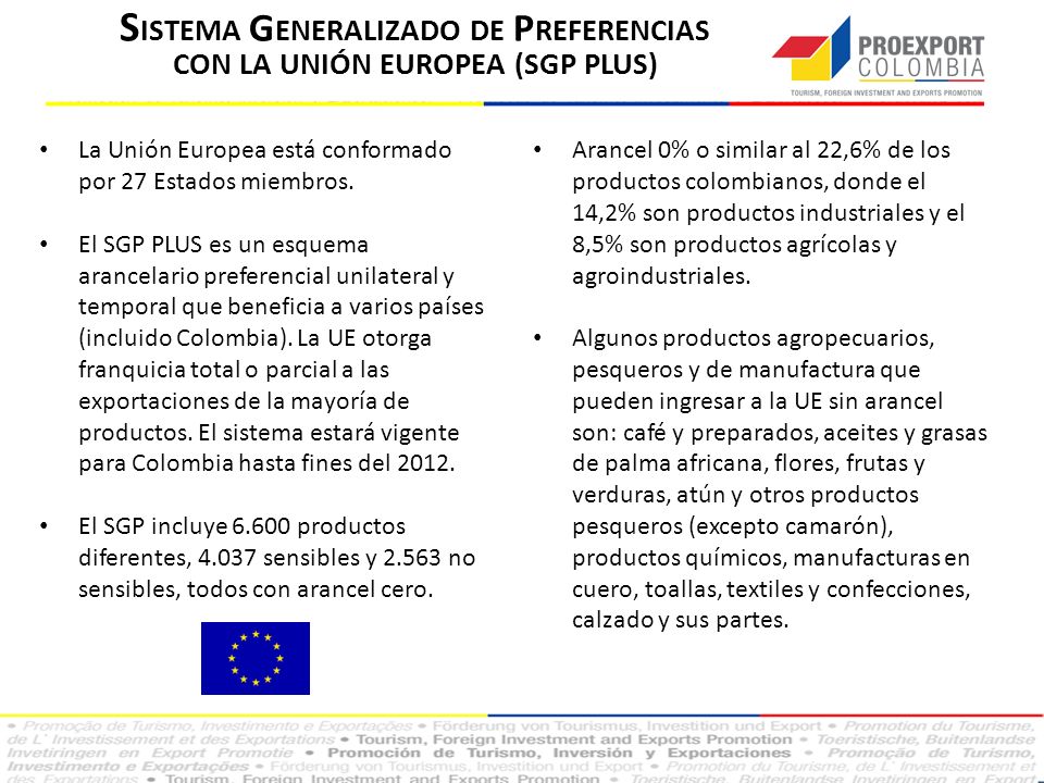 SISTEMA GENERALIZADO DE PREFERENCIAS CON LA UNIÓN EUROPEA (SGP PLUS)